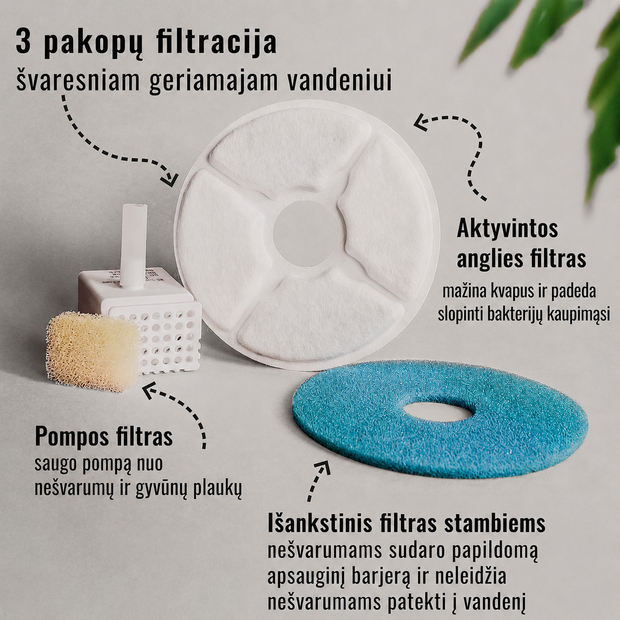 ne&no keramikinis vandens fontanas katėms ir mažiems šunims