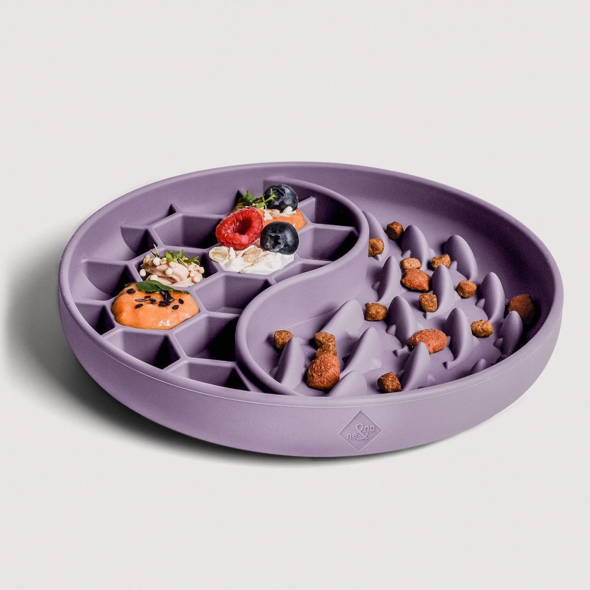 ne&no lėto valgymo silikoninis dubenėlis šunims ir katėms